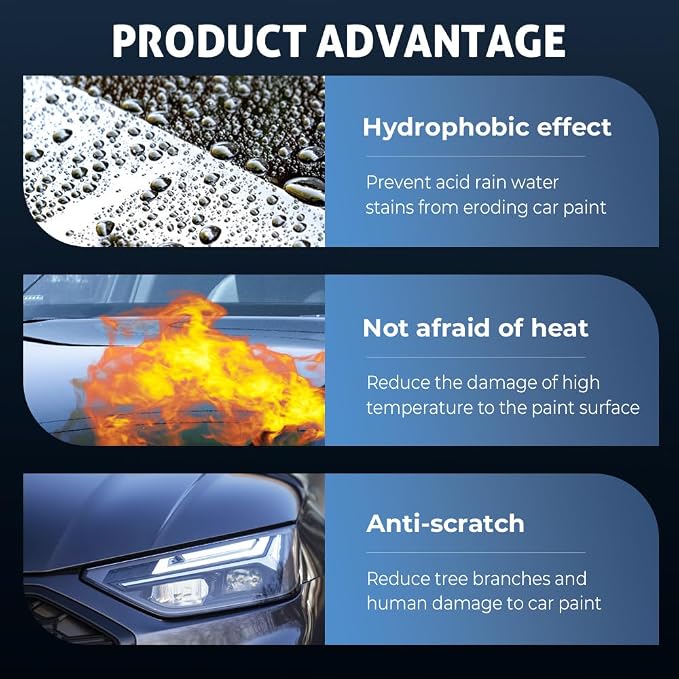 Advanced Car Quick-acting Coating Agent Spray, 2026 New Quick Effect Coating Agent for Car Paint Care Advanced Hydrophobic Nano Ceramic Wax for Vehicles Shine (3PCS)