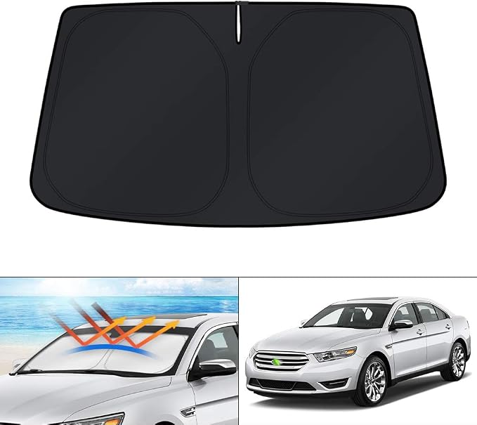 KUST Windshield Sun Shade for Ford Taurus 2013 2014 2015 2016 2017 2018 2019 Accessories Custom Fit Sunshade Sun Visor Protector Foldable Blocks UV Rays Keep Your Car Cooler