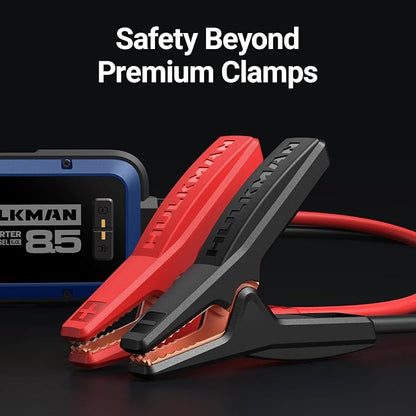 Hulkman Alpha85, Cobalt Blue, 2000A 74Wh Smart Jump Starter with 65W Fast Charger,12V Portable Car Battery Booster with 3.3"Display Power Pack,5-Mode light,Jumper Cables for up to 8.5L Gas/6.0L Diesel