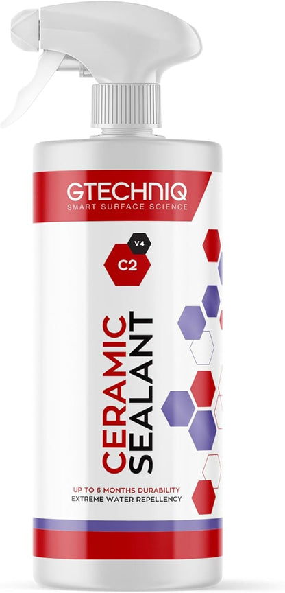 Gtechniq C2 Ceramic Sealant for Cars 1L | Quick Spray-On Paint Protection, Hydrophobic Barrier Repels Dirt & Water, Long-Lasting Gloss & Easy Application