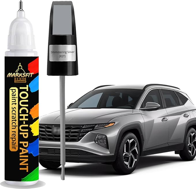 Shimmering Silver(R2T) Touch Up Paint For Hyundai Exact Match-Chips and Nicks 2 in 1 Car Paint Pen Scratch Rapair for Accent/Creta/Elantra/TUCSON/SANTA