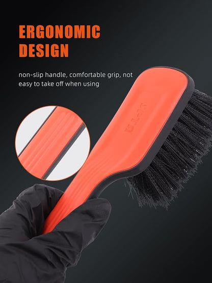 SPTA Tire Brush, Carpet Cleaning Brush, 2Pcs Wheel Brush, Carpet Cleaning Brush,Stiff Synthetic Bristles, Ergonomic Design Handle, Scrub Brush for Floor Mats,Car Wheel Hub Cleaning,Car Interior, Home