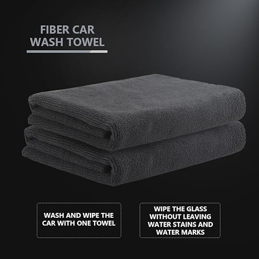 SPTA Microfiber Cleaning Towel, Microfiber Cleaning Cloth for Car Washing, 12 Pack Streak-Free, Ultra Absorbent, Washable for All Purpose Terry Microfiber Towels, 16.1in x 16.1in, 350GSM, Grey-MT038