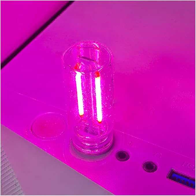 USB LED Car Interior Atmosphere Light, Portable Mini Ambient Light Retro Car Lamps, Plug-in USB Touch Control LED Night Light Auto Interface Charging Lamp for Cars Hallway Bedroom (Pink)