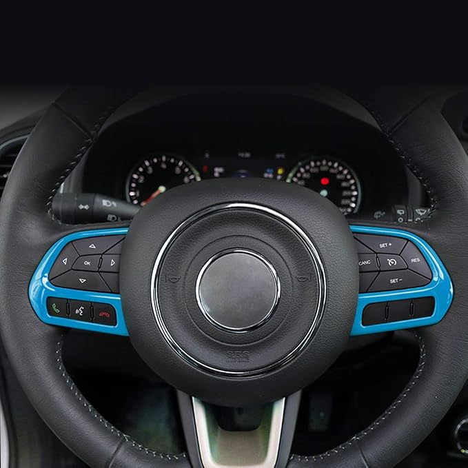 31PCS/ Set Interior Trim Kit Car Interior Accessories Decoration Trim Kit for Jeep Renegade 2015-2018 (Sky Blue)