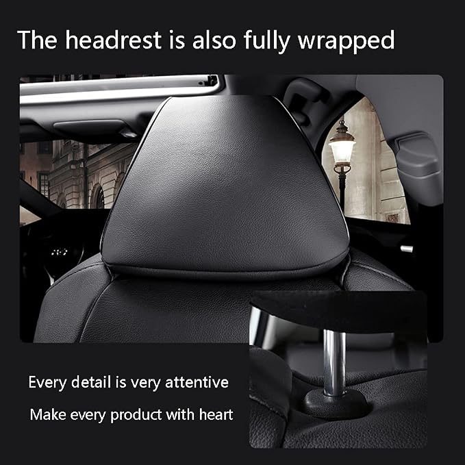 CocheFamilia Custom Fit Corolla Car Seat Covers for Select 2020 2021 2022 Toyota Corolla Hybird LE & 2023 Hybrid XLE - Full Set,Leather (Black and Grey)