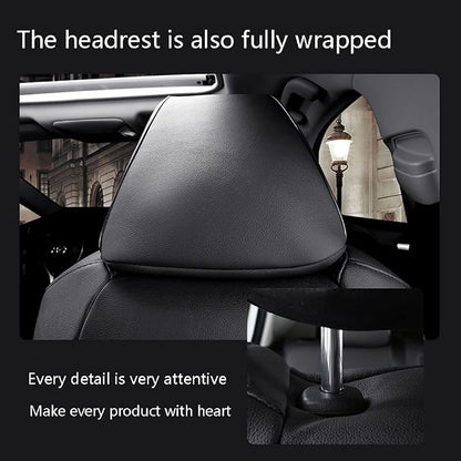 CocheFamilia Custom Fit Corolla Car Seat Covers for Select 2020 2021 2022 Toyota Corolla Hybird LE & 2023 Hybrid XLE - Full Set,Leather (Black and Grey)