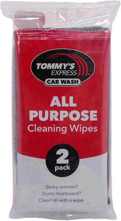 Tommy's Express Interior Cleaning Detail Kit Single Pack | Microfiber Cloth, 2x Shop Towels, 2x All-Purpose Wipes, 2x Glass Streak-Free Wipes