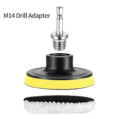 5 Pcs Wool Polishing Buffing Pads, 5 Inch Car Polishing Buffing Wheel with Hook and Loop Back for Drill Buffer Attachment, Car Buffer Polisher Kit for Cars Polish, Waxing, & Compound Cutting