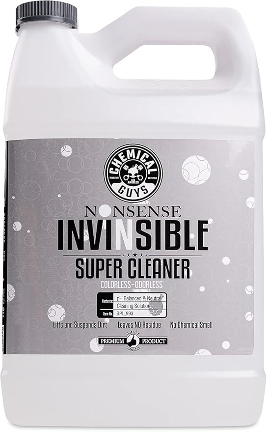 Chemical Guys Nonsense Colorless & Odorless All Surface Cleaner - Interior Cleaner, Safe for Vinyl, Rubber, Plastic, Carpet, and Upholstery, pH Balanced, Residue-Free, Unscented, 1 Gallon (128 fl oz)
