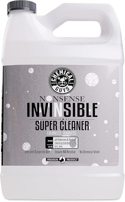 Chemical Guys Nonsense Colorless & Odorless All Surface Cleaner - Interior Cleaner, Safe for Vinyl, Rubber, Plastic, Carpet, and Upholstery, pH Balanced, Residue-Free, Unscented, 1 Gallon (128 fl oz)