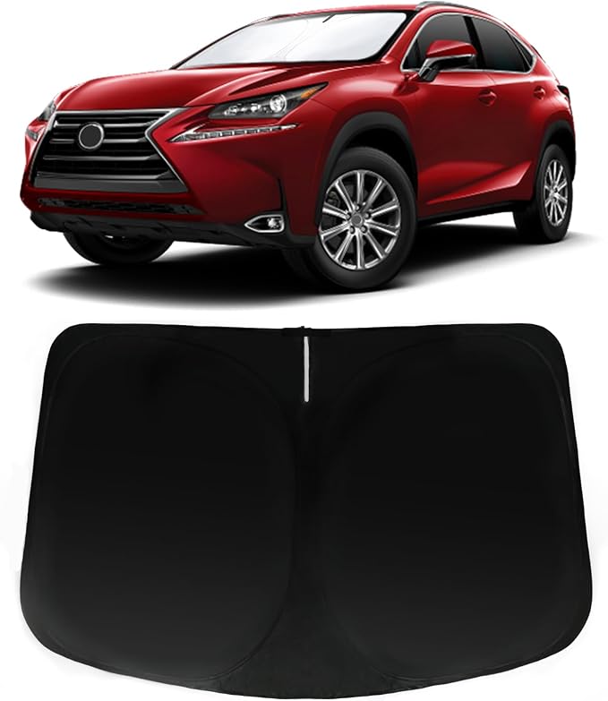 Windshield Sun Shade for 2015-2021 Lexus NX NX300h/NX300/NX200t, Car Window SunShades with 240T Sun Visor Protector Blocks UV Rays Heat Sun Shield Accessories