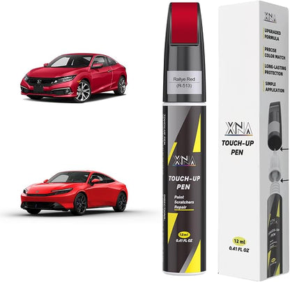 XNA Rallye Red(R-513) for Honda Touch Up Paint, Car Scratch Remover for Nicks and Chips Repair, 2-In-1 Quick & Easy Fix Car Scratch Repair Kit with Exact Color-Matched
