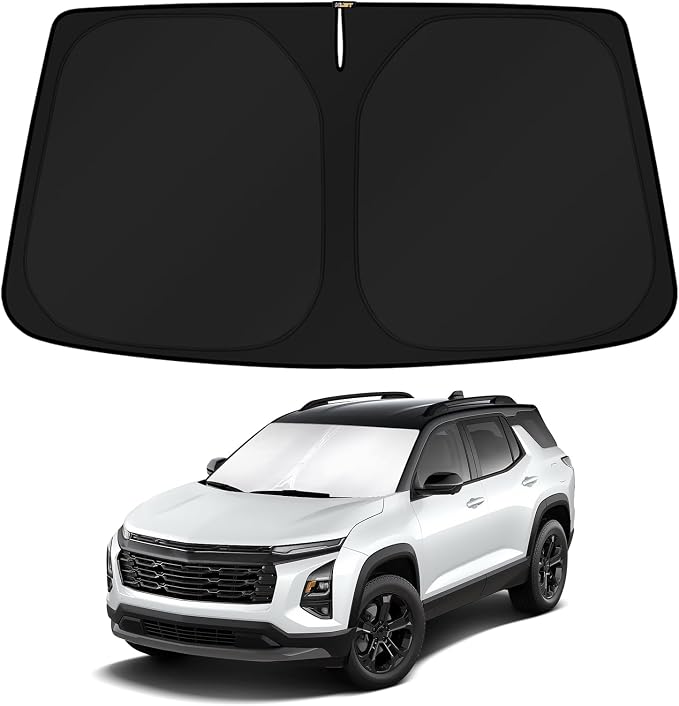KUST Windshield Sun Shade for 2025 2026 Chevy Chevrolet Equinox Accessories Sunshade Foldable Chevy Chevrolet Equinox Sun Visor Protector Blocks UV Rays Keep Your Car Cooler