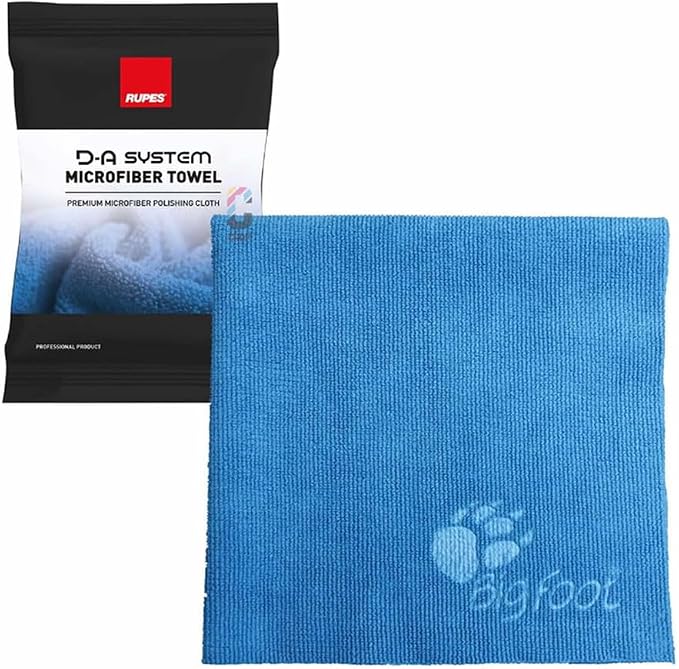 RUPES D-A System Microfiber Towel, Blue, 16"x16"
