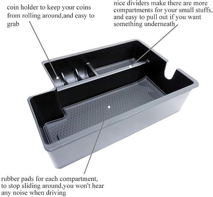 Center Console Armrest Storage Box Compatible with Mitsubishi Outlander Sport 2012 2013 2014 2015 2016 2017 2018 2019 2020 2021 ABS Tray Insert Organizer Glove Pallet
