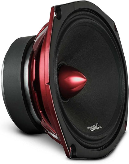 DS18 PRO-X698 BM Loudspeaker - 6x9", Midrange, Red Aluminum Bullet, 400W Max, 200W RMS, 8 Ohms - Premium Quality Audio Door Speakers for Car,Truck and Motorcycle Stereo Sound System (1 Speaker)