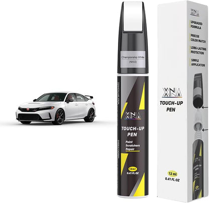 XNA Championship White(NH-0) for Honda Touch Up Paint, Car Scratch Remover for Nicks and Chips Repair, 2-In-1 Quick & Easy Fix Car Scratch Repair Kit with Exact Color-Matched