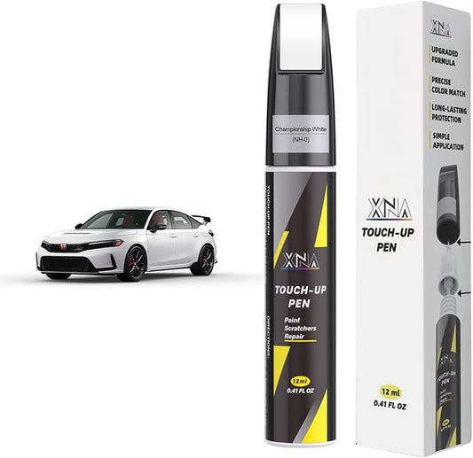 XNA Championship White(NH-0) for Honda Touch Up Paint, Car Scratch Remover for Nicks and Chips Repair, 2-In-1 Quick & Easy Fix Car Scratch Repair Kit with Exact Color-Matched