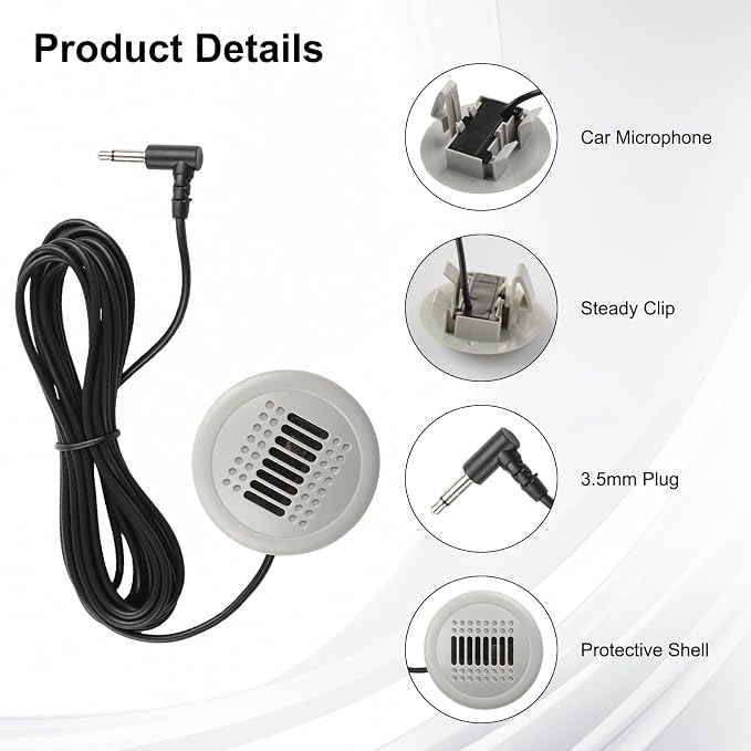 3.5MM Microphone Mic Car Audio Wired for Android Radio Navigation External Extension Cable 300CM for BNW and Other Models