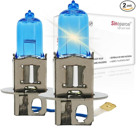 Sinoparcel H3 Halogen Fog Light Bulb 3800K, 150% More Brightness Replacement for Standard 55W Bulb Yellow, Pack of 2