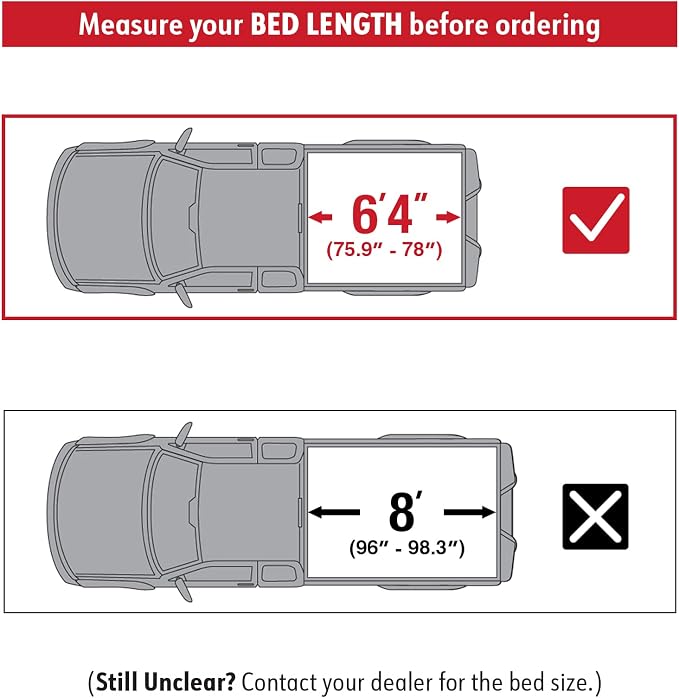 MaxMate Soft Quad-fold Truck Bed Tonneau Cover Compatible with 2002-2018 Dodge Ram 1500; 2003-2026 2500 3500; 2019-2024 Classic | 6'4" (76") Bed | TCD484011