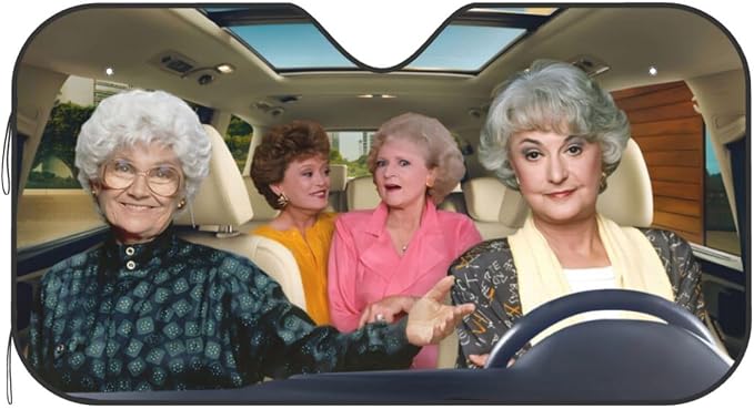Funny Windshield Sun Shade Foldable Sunshade for Car Windshield Covers Blocks UV Rays Automotive Interior Sun Protection 51 x 27.5 in