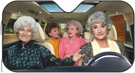 Funny Windshield Sun Shade Foldable Sunshade for Car Windshield Covers Blocks UV Rays Automotive Interior Sun Protection 51 x 27.5 in