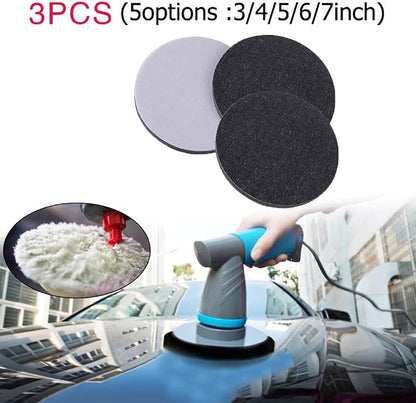 3pcs 3/4/5/6/7inch Denim Orange Peel Removal Pad Car Polishing Pad Single Wetsanding Alternative Backing Plate Car Polisher (Color : 7inch)