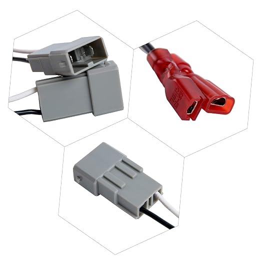 HSTECH 72-7800 2 Pairs (4 Pack) Car Speaker Connector Harnesses for with 1990-Up Honda and Acura Vehicles