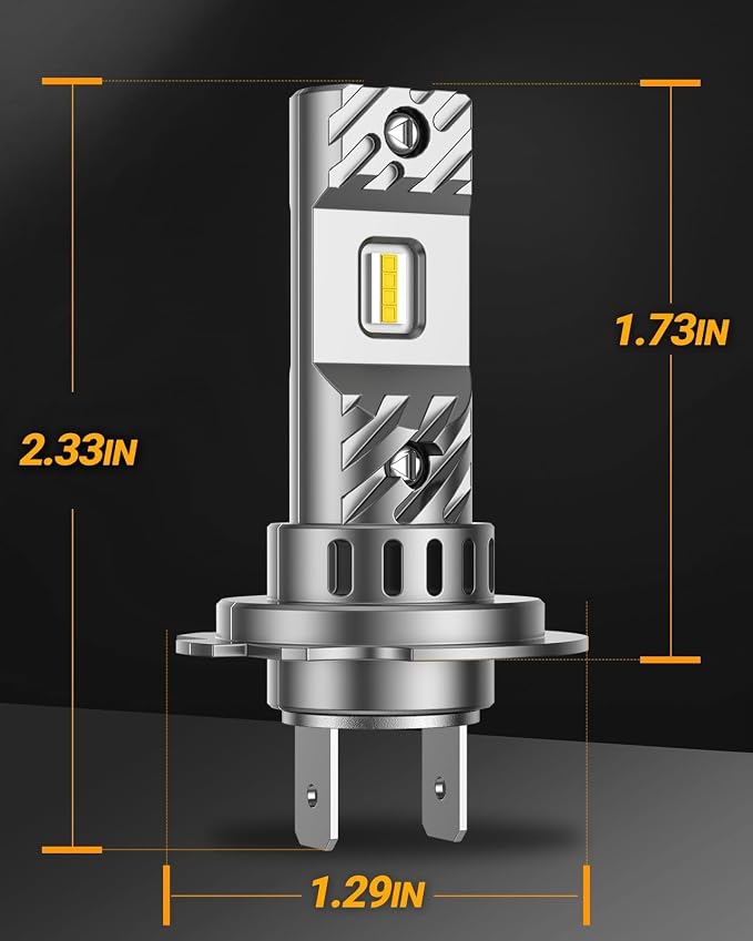 SEALIGHT H7 Bulbs 36000LM Ultra-Bright S6 H7 ATV Bulbs No Adapter Required No Cordless, 6500K White Light, 60000+Long Lifespan, Plug-N-Play, Marker Light Assemblies, Pack of 2
