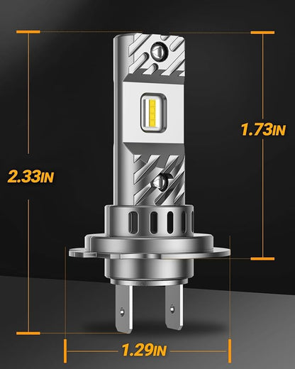 SEALIGHT H7 Bulbs 36000LM Ultra-Bright S6 H7 ATV Bulbs No Adapter Required No Cordless, 6500K White Light, 60000+Long Lifespan, Plug-N-Play, Marker Light Assemblies, Pack of 2