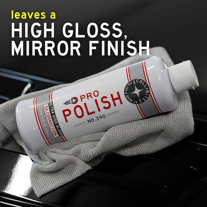 Collinite 390 Machine Polish 16 fl oz - Removes Swirls, Fine Scratches, Compound Haze, Wash Marks/High Gloss & Mirror Finish/DA Use on Cars, Trucks