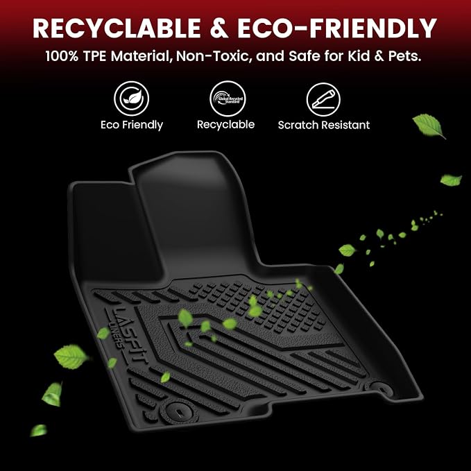 LASFIT Floor Mats & Cargo Mat with Seatback for Hyundai Tucson PHEV 2026 2025 2024 2023 2022, All Weather TPE Floor Liners Custom Fit Tucson 2022-2026, 1st & 2nd Row & Trunk Mat with Backrest