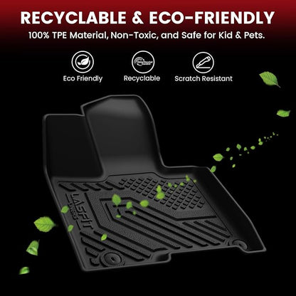 LASFIT Floor Mats & Cargo Mat with Seatback for Hyundai Tucson PHEV 2026 2025 2024 2023 2022, All Weather TPE Floor Liners Custom Fit Tucson 2022-2026, 1st & 2nd Row & Trunk Mat with Backrest