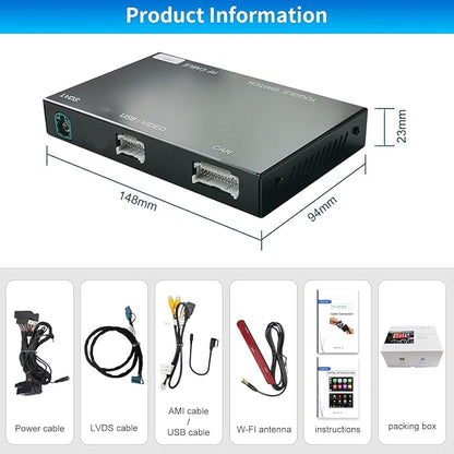 Road Top Wireless CarPlay Interface Decoder for Mercedes-Benz NTG4.5/4.7 | For E-Class W212 E Coupe C207 2012-2015, NTG4.5/4.7, Support Wireless Carplay, Android Auto, MirrorLink