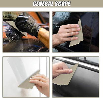 2PCS Triangle Contour Squeegee Car Window Tint Tools- Flexible Multi-Edge Corner Squeegee Vinyl Wrap Tool- Card Scraper Window Tint Squeegees for Car Wrap Film Installation Application (White)