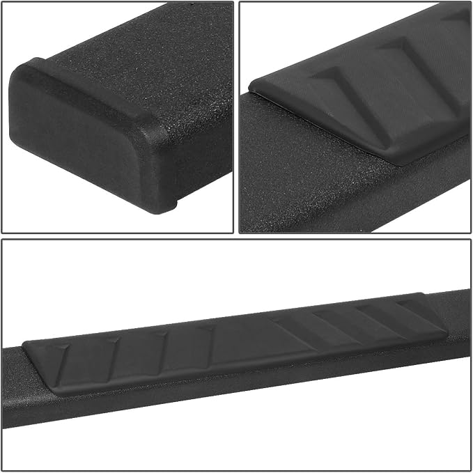 Auto Dynasty Flat Running Boards Compatible with 2004-2014 Ford F150 SuperCrew Cab, Stainless Steel Side Step Rail Nerf Bars, 5" Step Bars, Black Powdercoated