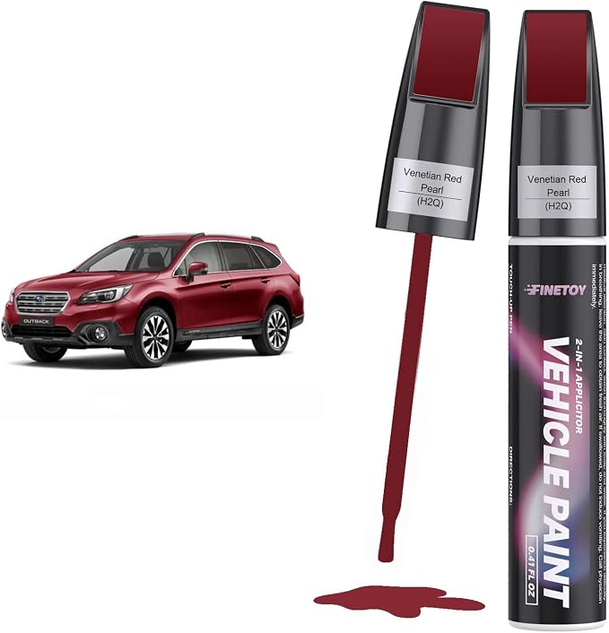 Venetian Red Pearl(H2Q) Touch up Paint for Subaru, Quick & Easy Fix for Car Scratches, 2 in 1 Car Touch up Paint with Pen Tip and Brush, Auto Scratch Repair Pen with Exact Color Match