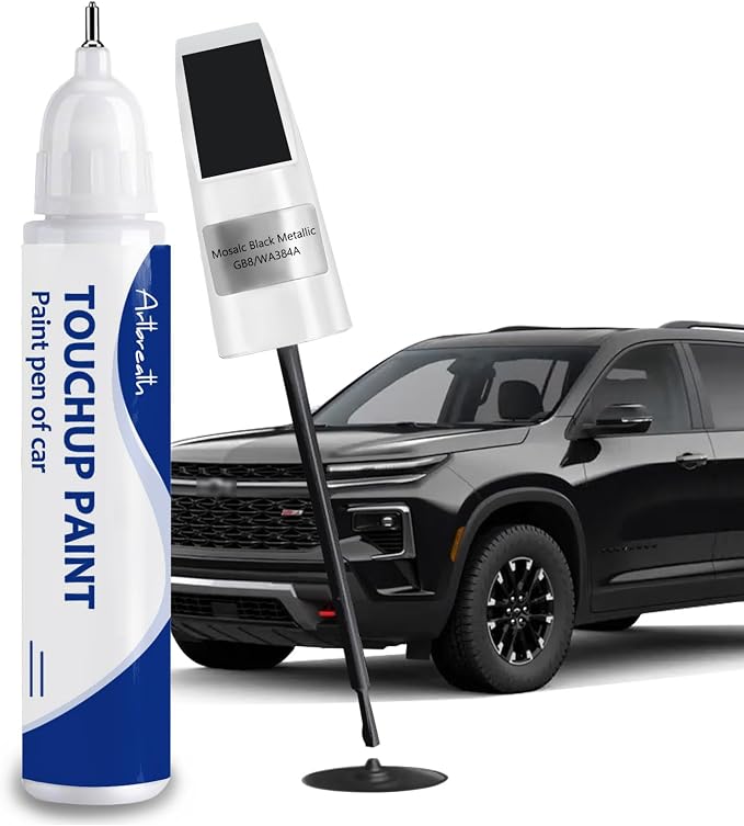 Mosalc Black Metallic(GB8/WA384A) Touch Up Paint for Chevrolet-Exact Match–Chips and Nicks Car Paint Scratch Repair Kit Automotive Paint Pen for Silverado/Equinox EV/Tahoe/Colorado/Blazer/Express