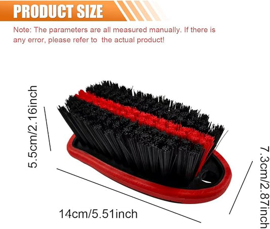 Car Carpet and Upholstery Cleaning Brush, Stiff Bristle Car Detailing Carpet Scrub Brush with Hanging Hole, Vehicle Interior Detailing Brushes for Floor Mats, Couch, Leather Seat (Red)