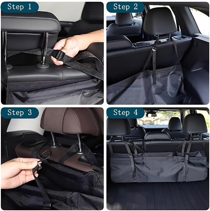 Car Trunk Organizer, Backseat Hanging Large Storage Bag with Adjustable Straps, Wear-Resistant Car Organizers and Storage, Trunk Organizer for SUV, Van, Jeep