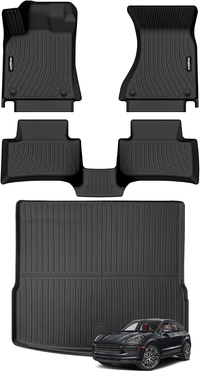 Floor Mats for Porsche Macan 2014-2025 2026, Trunk Mat All Weather TPE Protector for Porsche Floor Liner Accessories