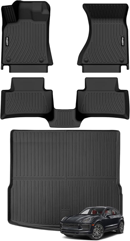 Floor Mats for Porsche Macan 2014-2025 2026, Trunk Mat All Weather TPE Protector for Porsche Floor Liner Accessories