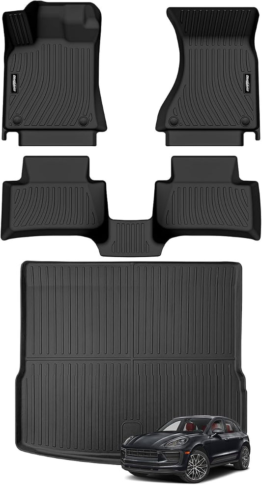 Floor Mats for Porsche Macan 2014-2025 2026, Trunk Mat All Weather TPE Protector for Porsche Floor Liner Accessories