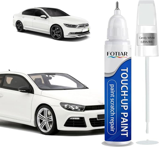 Candy White(LB9A/B4) Touch up Paint for Volkswagen-Exact Match Scratch Repair Kit 2-In-1 Premium Car Paint Pen for Chips & Nicks