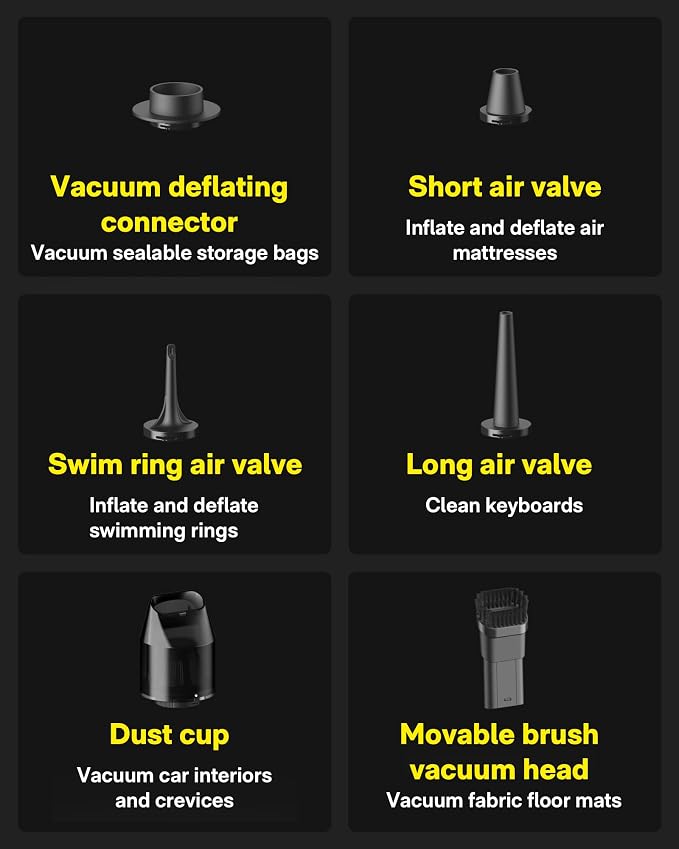 HOTO Handheld Vacuum Cleaner Cordless, Mini Vacuum Cleaner with 15000Pa Suction Power, Compressed Electric Air Duster Air Blower for Desk, PC Setup, Keyboard, Coffee Station Grounds
