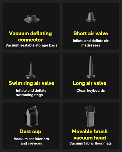 HOTO Handheld Vacuum Cleaner Cordless, Mini Vacuum Cleaner with 15000Pa Suction Power, Compressed Electric Air Duster Air Blower for Desk, PC Setup, Keyboard, Coffee Station Grounds