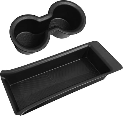 Muslogy Compatible with 2023-2025 2026 Honda Pilot Accessories Second Row Seat Armrest Organizer & Cup Holder Inserts for Rear Seat Interior Console Organizer Storage Tray and Drink Holder 2PCS Set