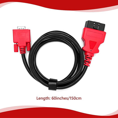 Main Cable Fit for XTOOL D5, D5S, D6, D6S, D7, D7S, D8S, IP508, IP508S, IP608, IP616, IP819 OBD2 Diagnostic Scanner 16-Pin Male to 15-Pin Male Replacement Test Cable Adapter Connector - 5ft/150cm